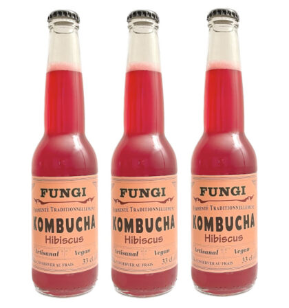 3 bouteilles FUNGI Kombucha Hisicus 33cl